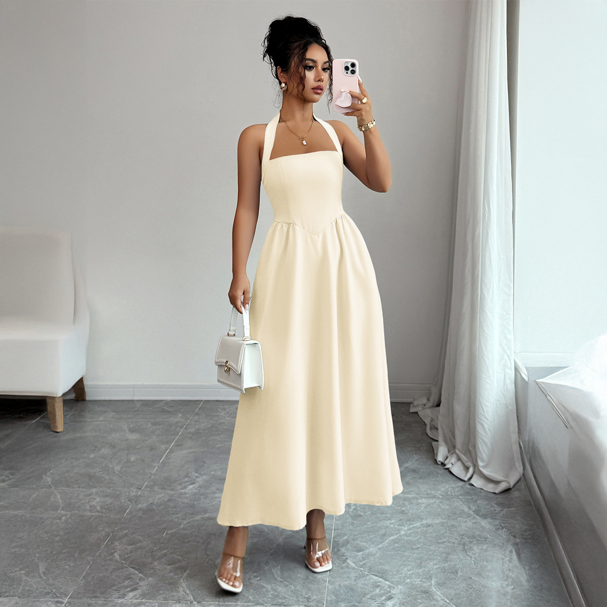 Women's Dress 5 Colors Halter  - Maxi Dress Halter ulasan dan harga