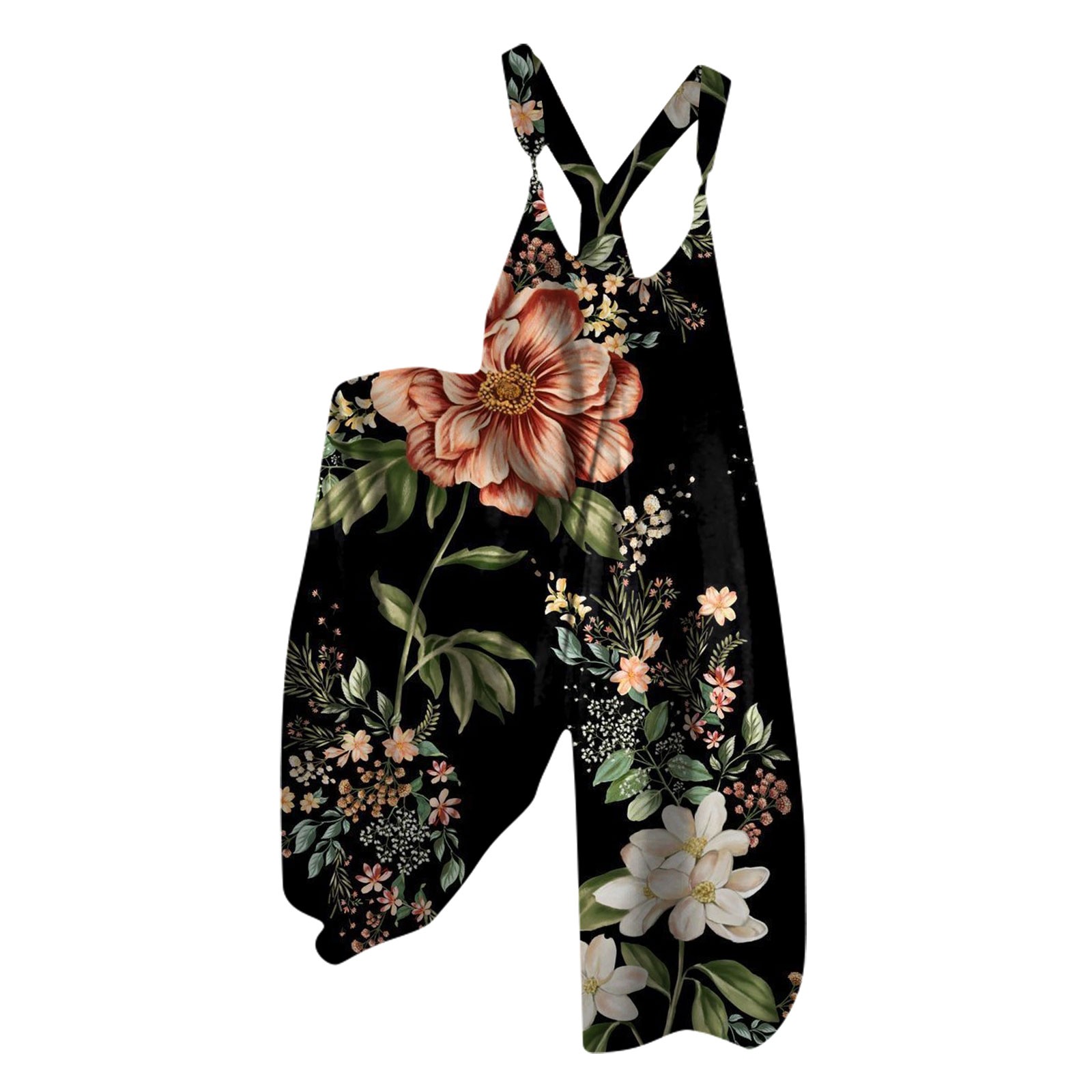 Autumn Women Floral Tribal Pri - Romper Floral Print ulasan dan harga