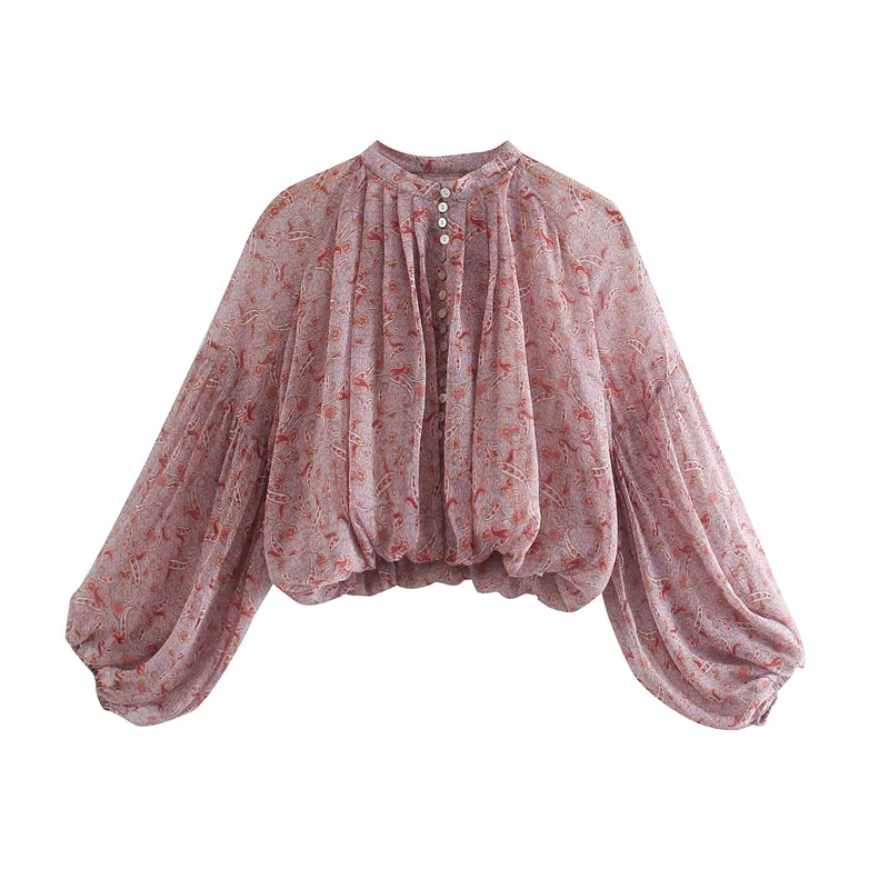 TEELYNN Puff Long Sleeve Boho  - Romper Floral Print ulasan dan harga