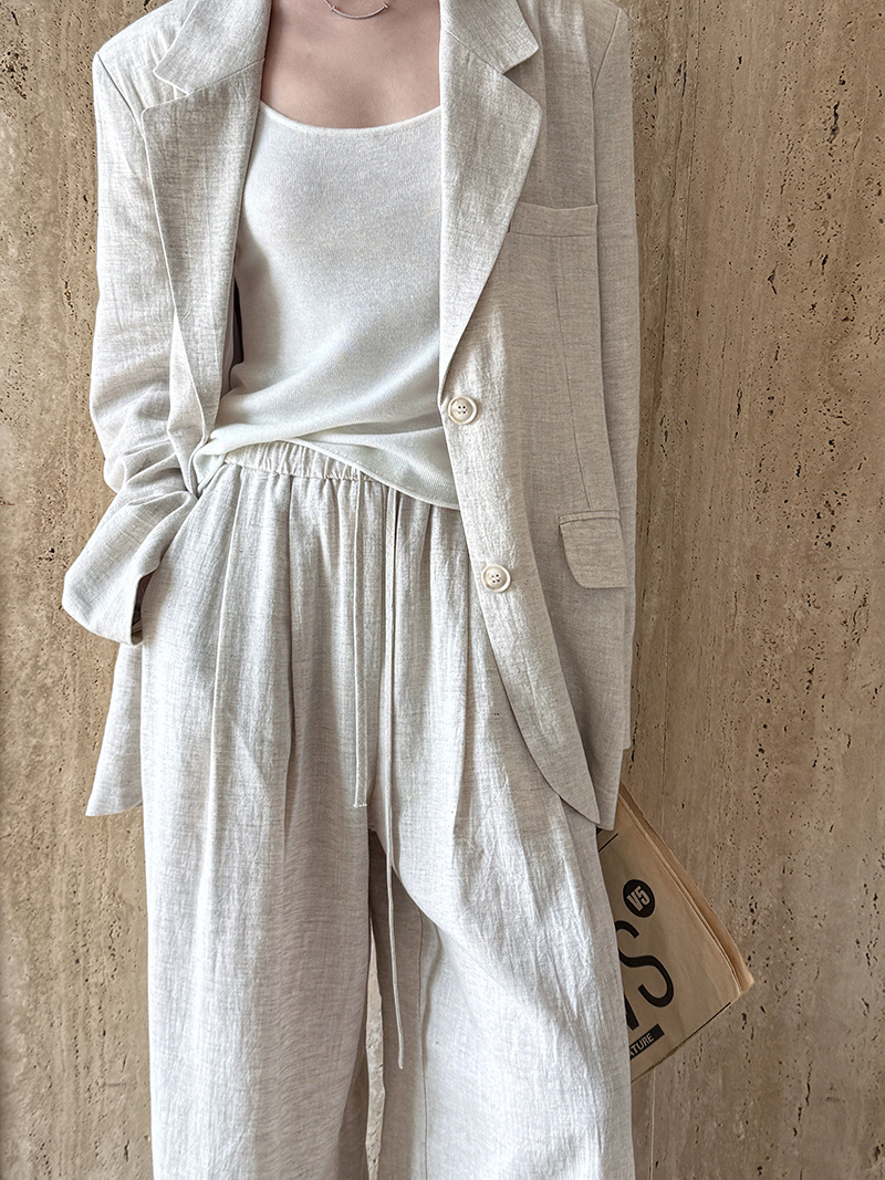 Autumn Hig-end Linen Material  - Linen Pant Wide ulasan dan harga