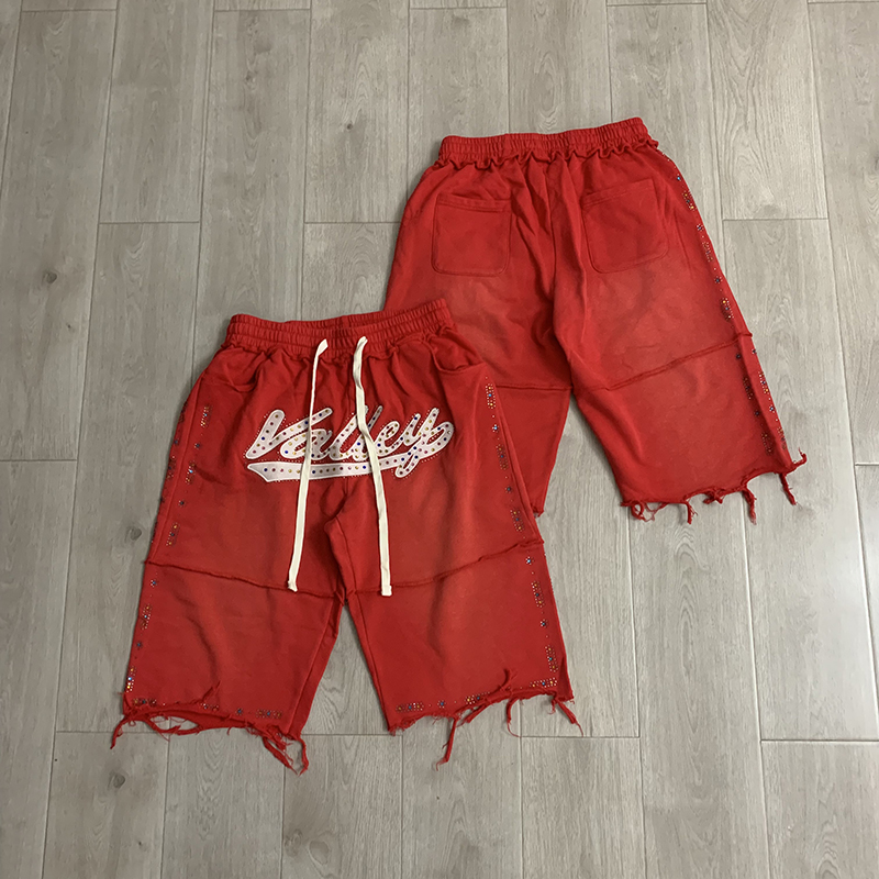 VALLEY Men Black Knee Casual S - Shorts Denim Frayed ulasan dan harga