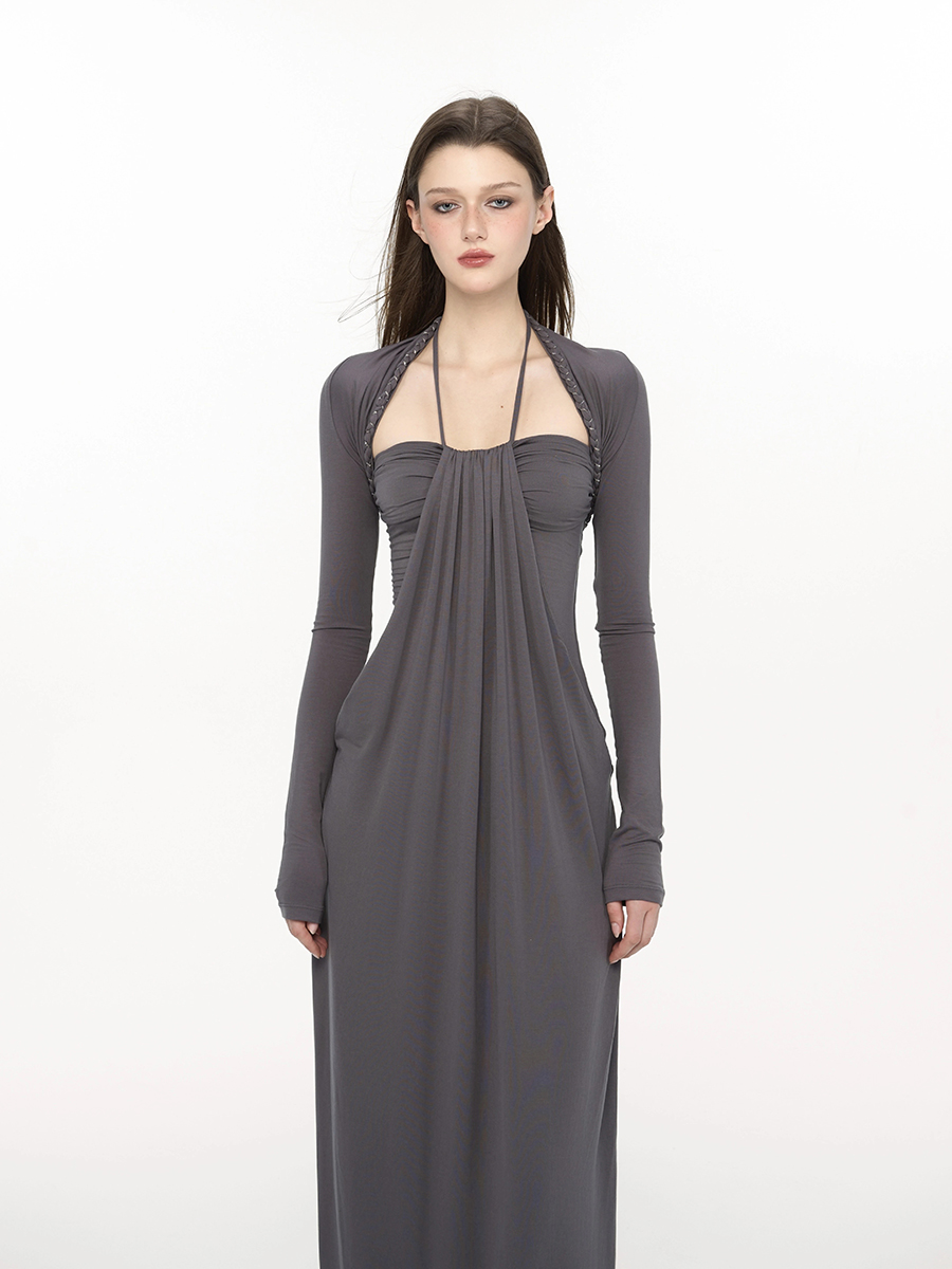 REDDACHiC Elegant Braided Shru - Maxi Dress Halter ulasan dan harga