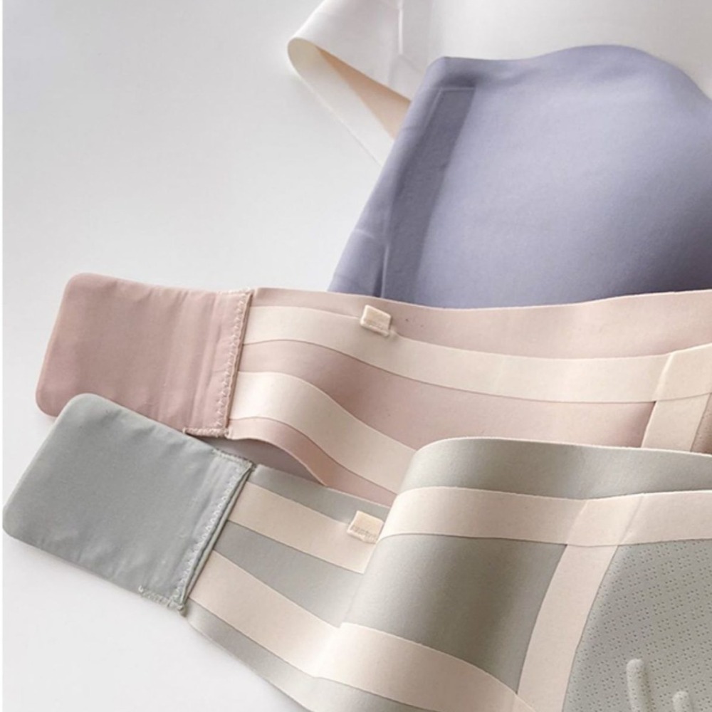 Solid Color Strapless Wrapped  - Bralette Triangle Set ulasan dan harga