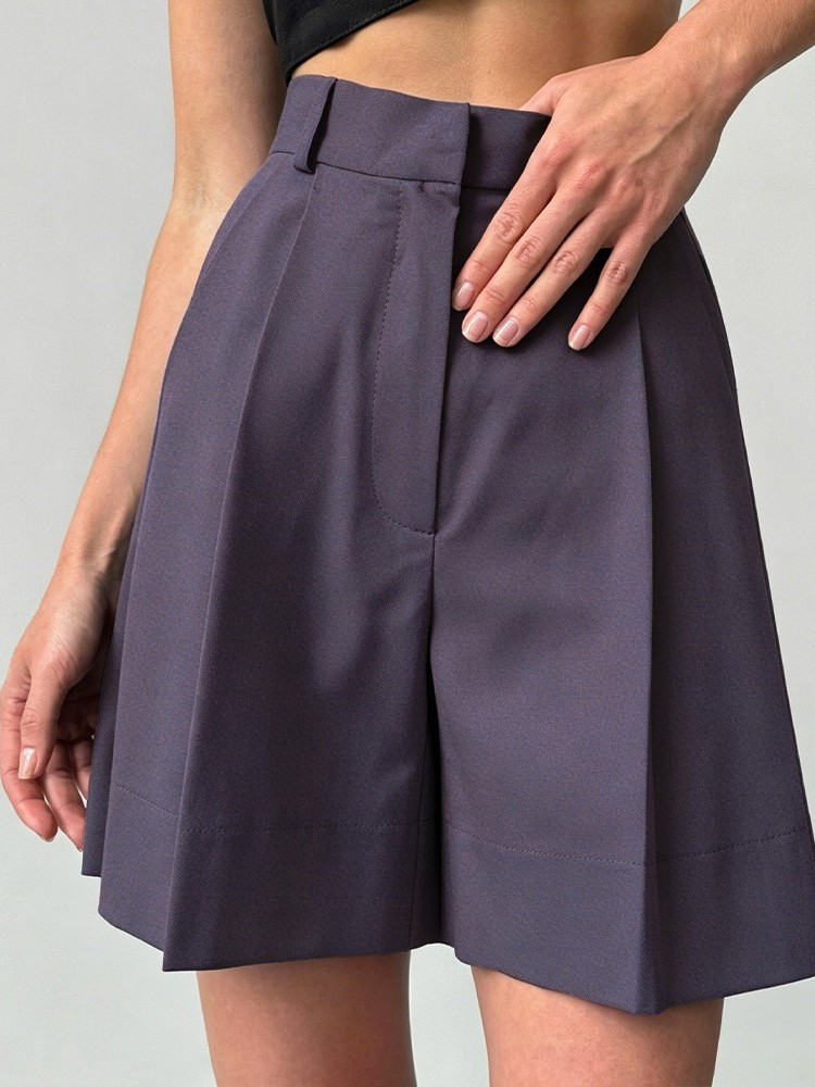 Casual Linen Wide Leg Shorts L - Linen Pant Wide ulasan dan harga