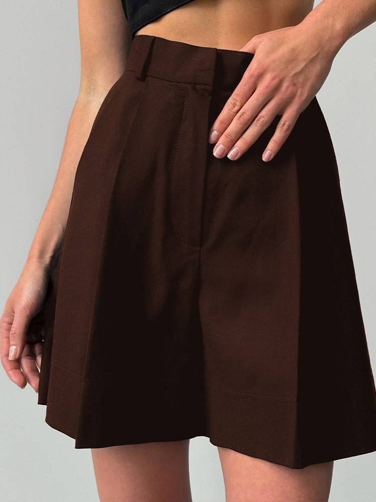 Casual Linen Wide Leg Shorts L - Linen Pant Wide ulasan dan harga
