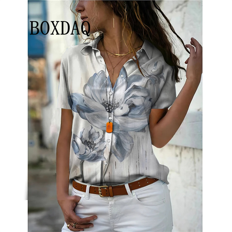 Summer Women Shirt Vintage Flo - Romper Floral Print ulasan dan harga