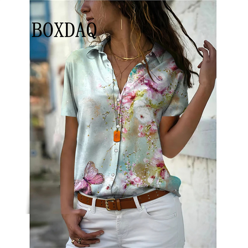 Summer Women Shirt Vintage Flo - Romper Floral Print ulasan dan harga