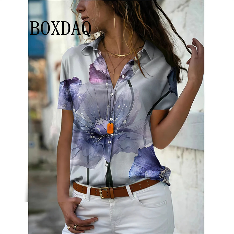 Summer Women Shirt Vintage Flo - Romper Floral Print ulasan dan harga