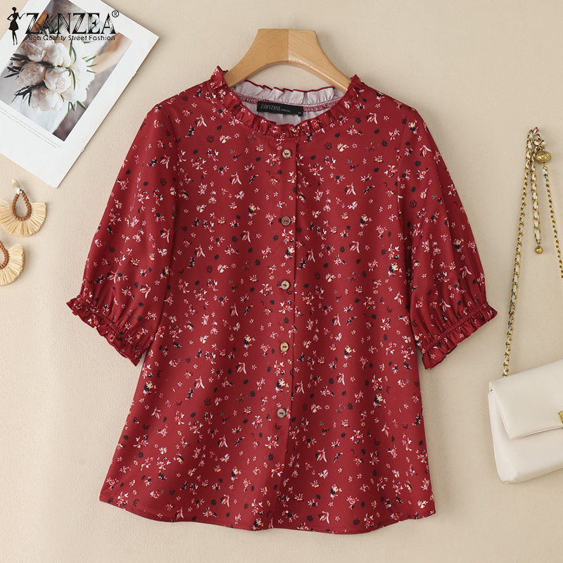 2026 ZANZEA Summer Floral Prin - Romper Floral Print ulasan dan harga
