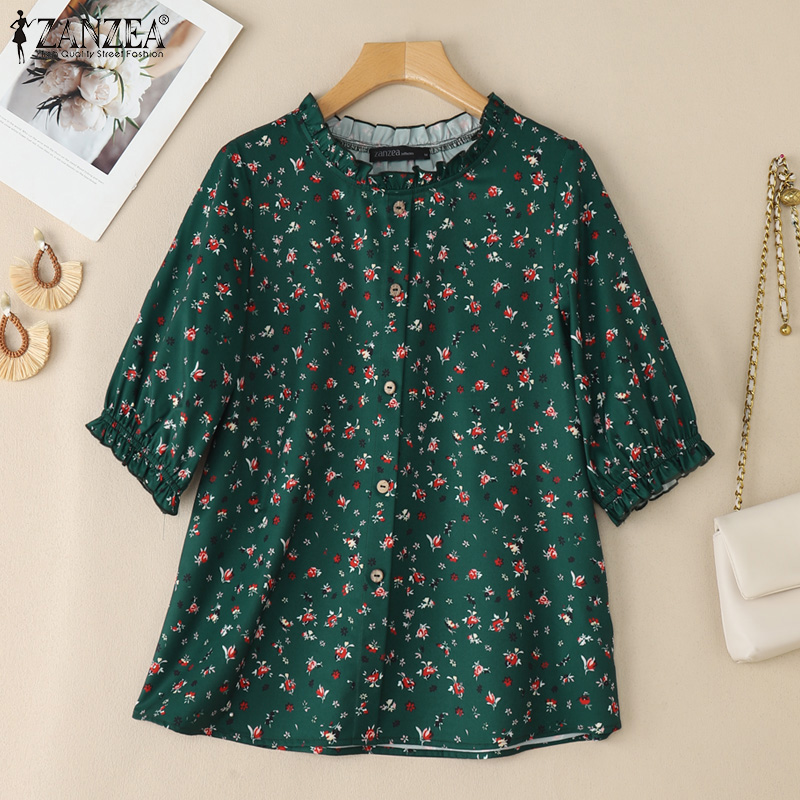 2026 ZANZEA Summer Floral Prin - Romper Floral Print ulasan dan harga