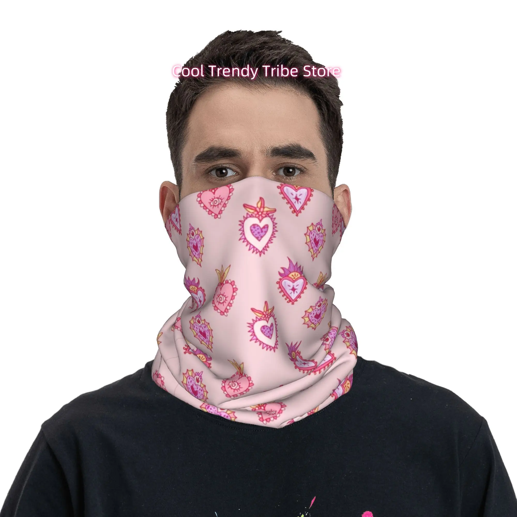 Pink Mexican Sacred Heart Roma - Headband Summer Knit ulasan dan harga